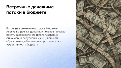 встречные денежные потоки в бюджете муниципального образования
