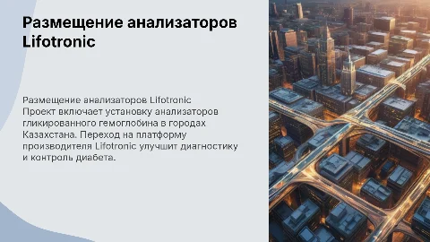 Проект размещения анализаторов гликированного гемоглобина в Казахстане