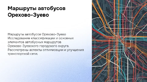 Оптимизация автобусных маршрутов Орехово-Зуево