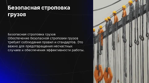 Презентация: Как организовать безопасную строповку грузов