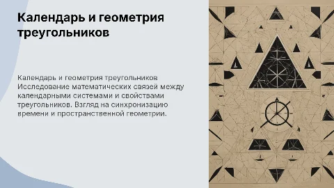 календарь и треугольники