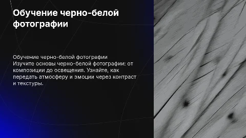 Фотография обучение фото чб съемка