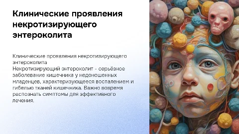 Клинические проявления некротизирующего энтероколита