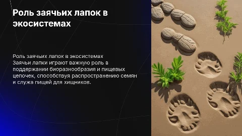 Роль заячьих лапок в природе