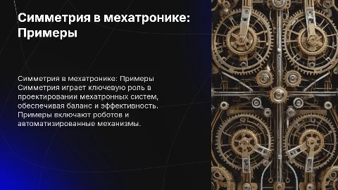 Примеры симметрии в мехатронике