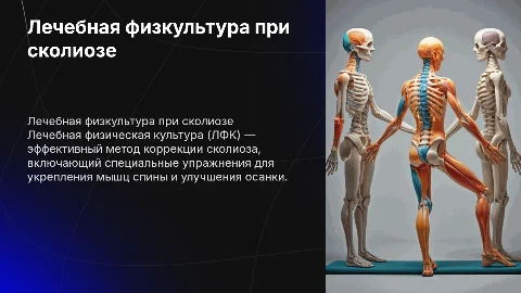 Лечебно физическая культура при сколиозе