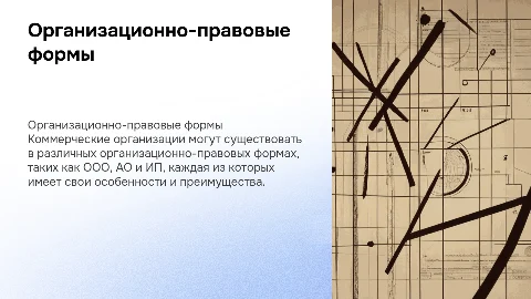 Организационно-правовые формы коммерческих организаций