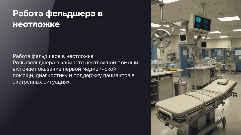 ПРОФЕССИОНАЛЬНАЯ ДЕЯТЕЛЬНОСТЬ ФЕЛЬДШЕРА КАБИНЕТА НЕОТЛОЖНОЙ ПОМОЩИ