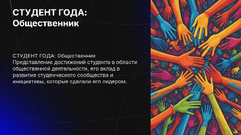 СТУДЕНТ ГОДА: Достижения в номинации "Общественник"
