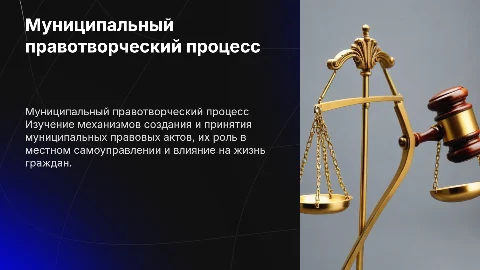 муниципальный правотворческий процесс