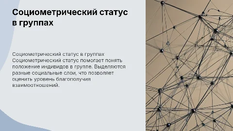 Социометрический статус: оценка и динамика групповых отношений