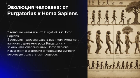 Эволюция человека от Purgatorius до Homo Sapiens