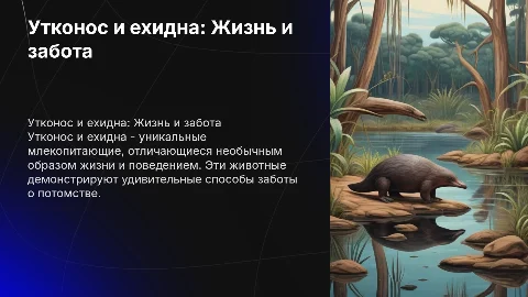 Утконос и ехидна: Жизнь, поведение и забота о потомстве