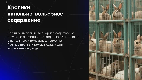 кролики на напольно-вольерном содержании