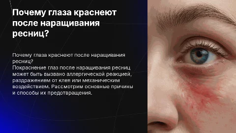 причины покраснения глаз после наращивпния ресниц