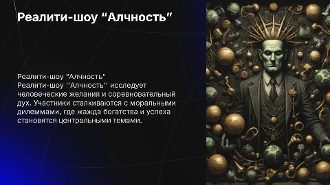 Реалити-шоу “Алчность”