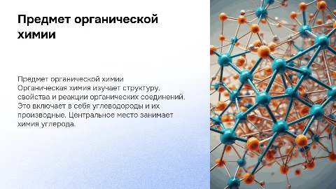 Предмет органической химии