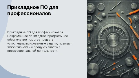 Прикладное программное обеспечение для профессионалов