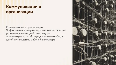 Коммуникации в организации
