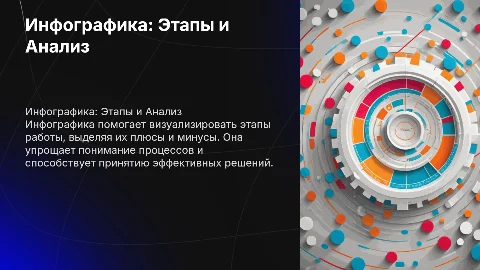 ИНФОГРАФИКА С ЭТАПАМИ РАБОТЫ, И ПЛЮСЫ И МИНУСЫ