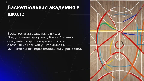 Баскетбольная академия в муниципальном образовательном учреждении