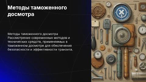 Методы и технические средства таможенного досмотра