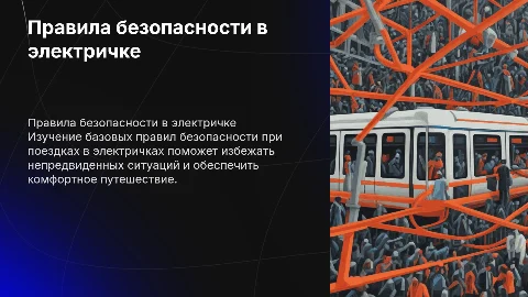 Правила безопасности в электричке