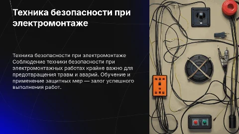 техника безопасности при электромонтажных работах