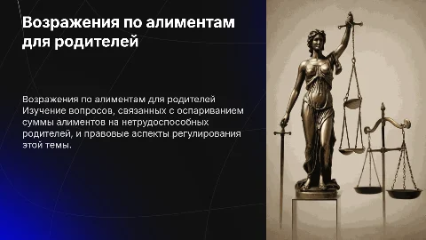 возражения по сумме алиментов на нетрудоспособных родителей