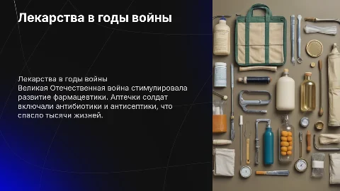 Лекарственные препараты в годы Великой Отечественной войны