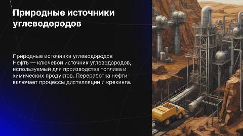 «Природные источники углеводородов» (нефть и ее переработка)
