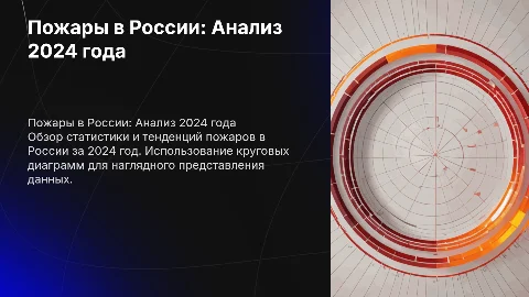 Пожары России 2024 Год Круговые диаграммы