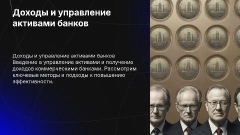 Доходы коммерческих банков и управление активами: методы