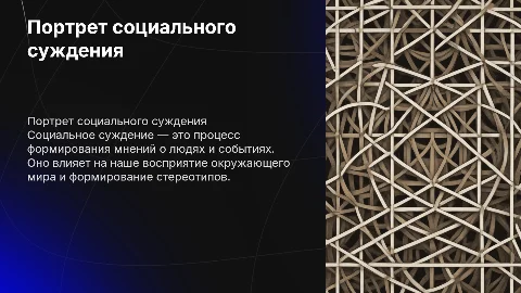 Портрет социального суждения