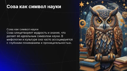 Сова - символ науки