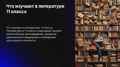 что такое литература в 11 классе
