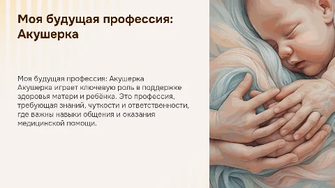 Моя будущее професия-Акушерка