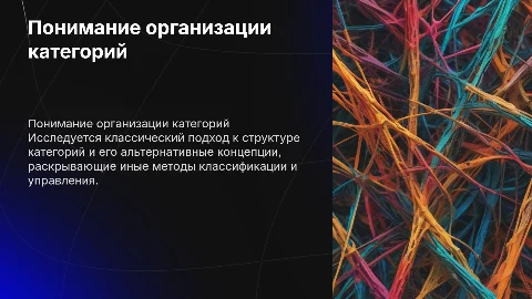 Классический и альтернативный подходы к организации категорий