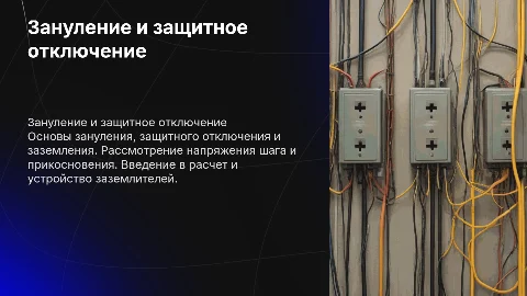 Зануление и защитное отключение: основы и расчет заземлителей