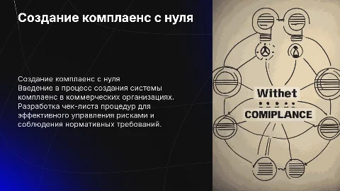 Построение комплаенс в коммерческих организациях с нуля
