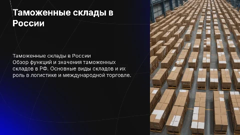 Таможенные склады РФ