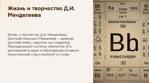Жизнь и творчество Д.И. Менделеева: биография и достижения