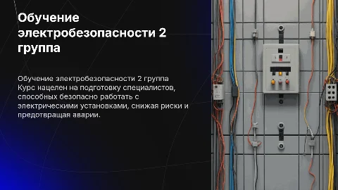 Обучение на вторую группу по электробезопасности