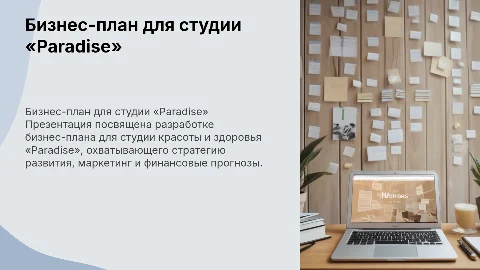 Разработка бизнес-плана для студии красоты «Paradise»