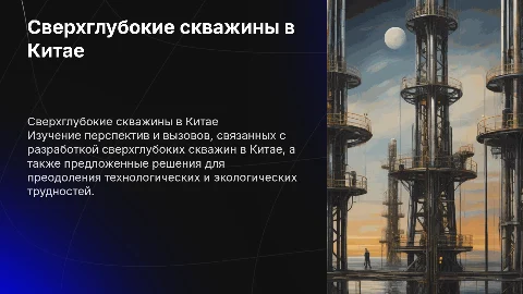 Разработка и эксплуатация сверхглубоких скважин в Китае