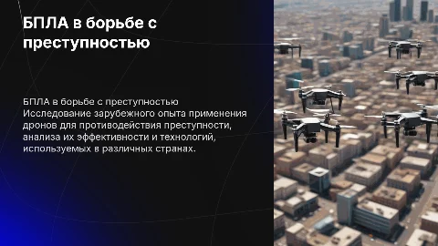 Зарубежный опыт использования БПЛА в борьбе с преступностью