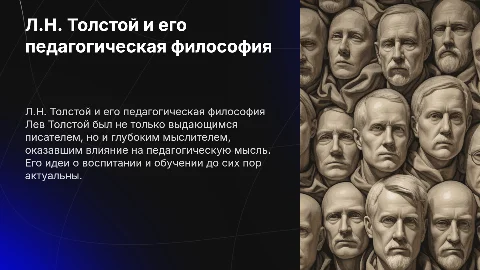 Л.Н. Толстой: философ и мыслитель в педагогике