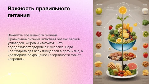 Важность правильного питания: белки, углеводы, жиры и клетчатка