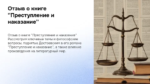 отзыв о книге преступление и наказание