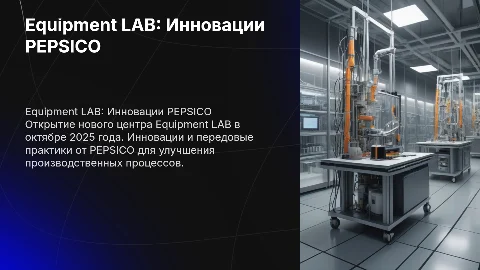 Equipment LAB: Инновации и Практики PEPSICO в 2025 году